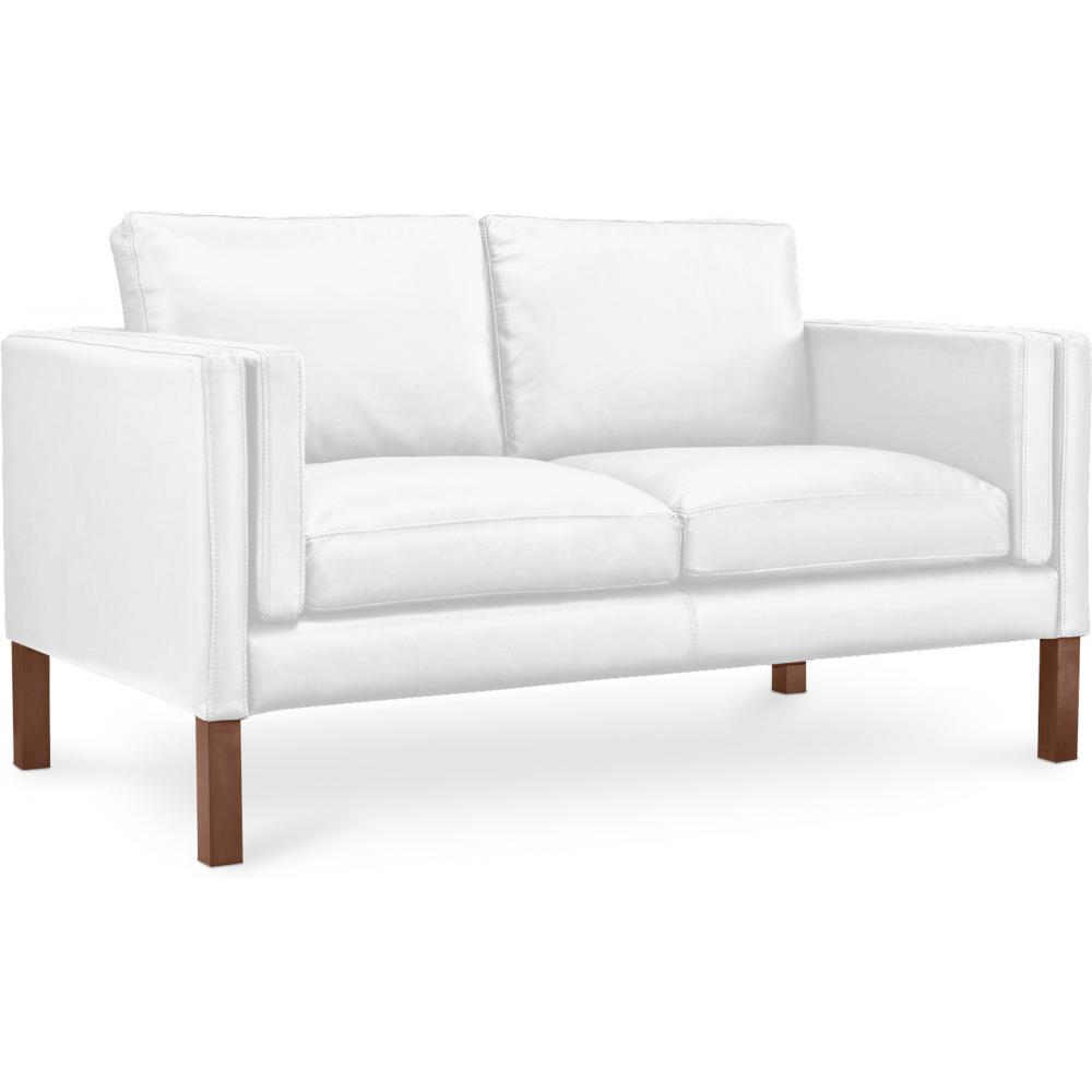  Buy Polyurethane Leather Upholstered Sofa - 2 Seater - Mordecai White 13921 - in the EU