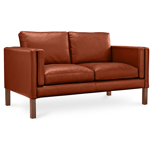  Buy Polyurethane Leather Upholstered Sofa - 2 Seater - Mordecai Brown 13921 - in the EU