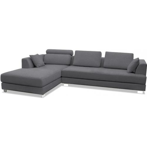  Buy Chaise longue with 3 seats - Upholstered in fabric - Boretti Light grey 16613 - in the EU