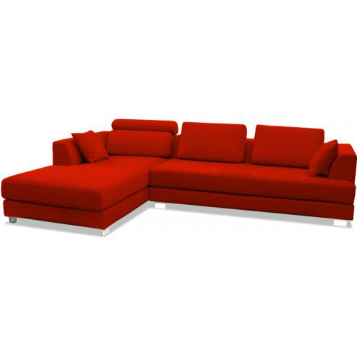  Buy Chaise longue with 3 seats - Upholstered in fabric - Boretti Red 16613 - in the EU
