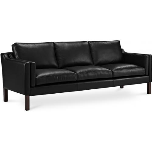  Buy Polyurethane Leather Upholstered Sofa - 3 Seater - Benzion Black 13927 - in the EU