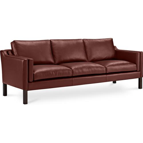  Buy Polyurethane Leather Upholstered Sofa - 3 Seater - Benzion Brown 13927 - in the EU
