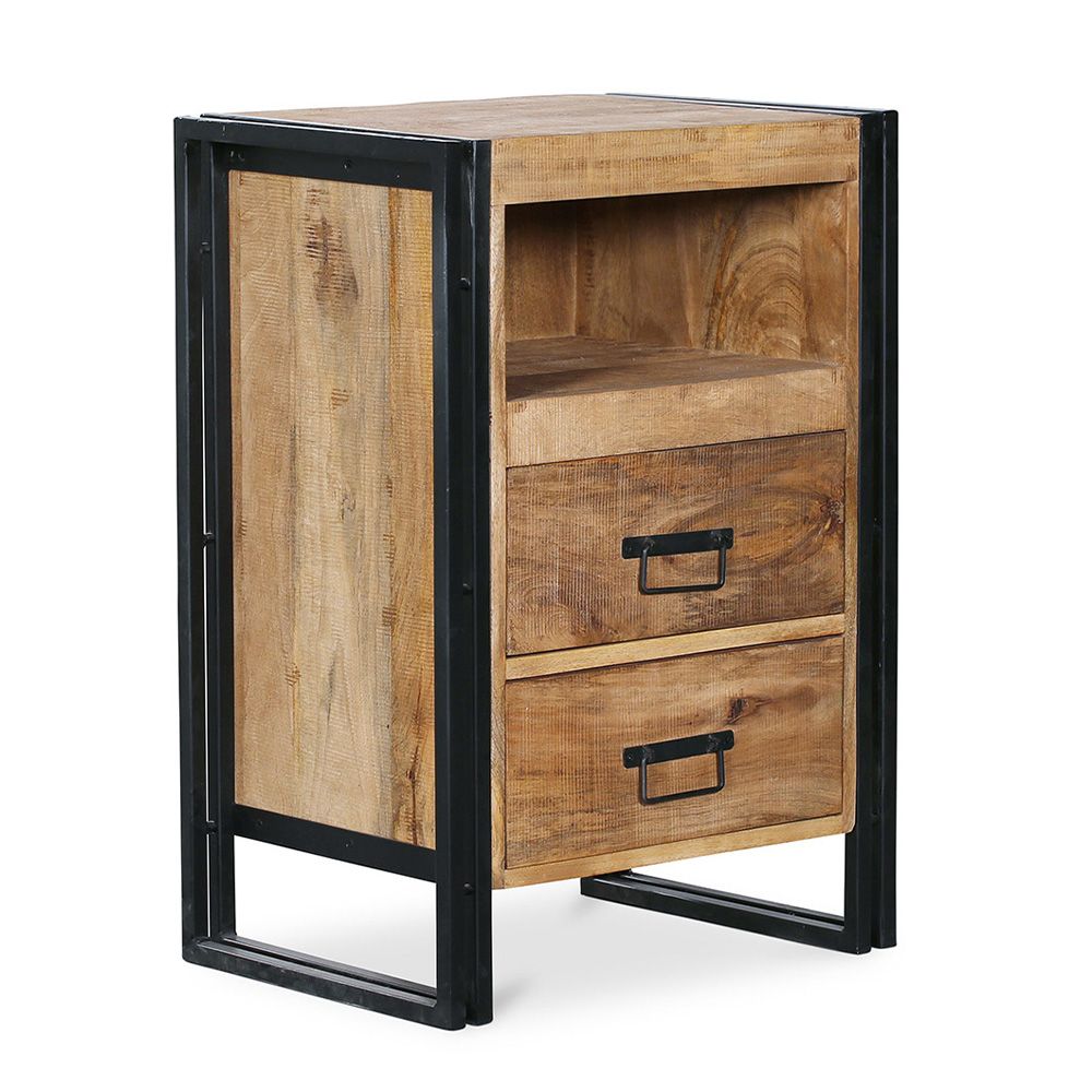 Nightstand - Industrial Design - Wood and Metal - Onawa image 8