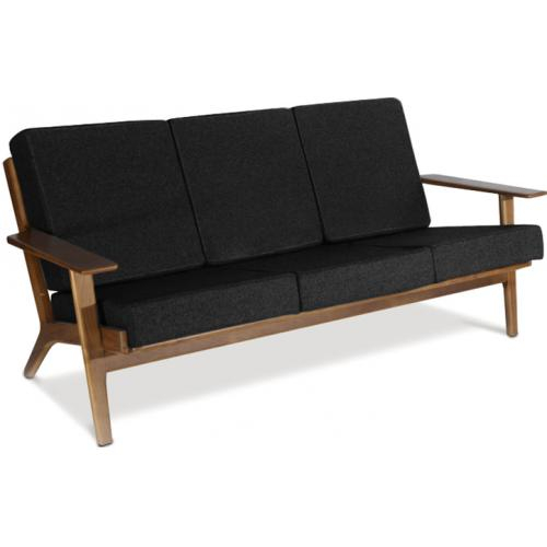  Buy Design Sofa FM350 Sofa (3 seats) - Fabric Black 15195 - in the EU