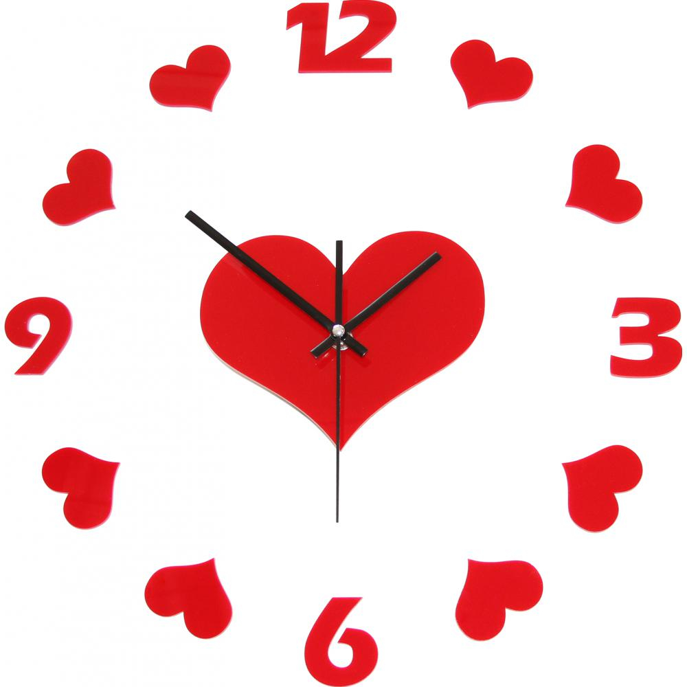  Buy Red Hearts Wall Clock Unique 54924 - in the EU