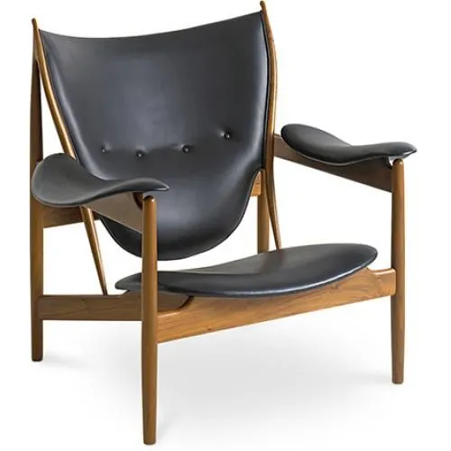 Design Armchair with Armrests - Wood and Leather - Captain image 8