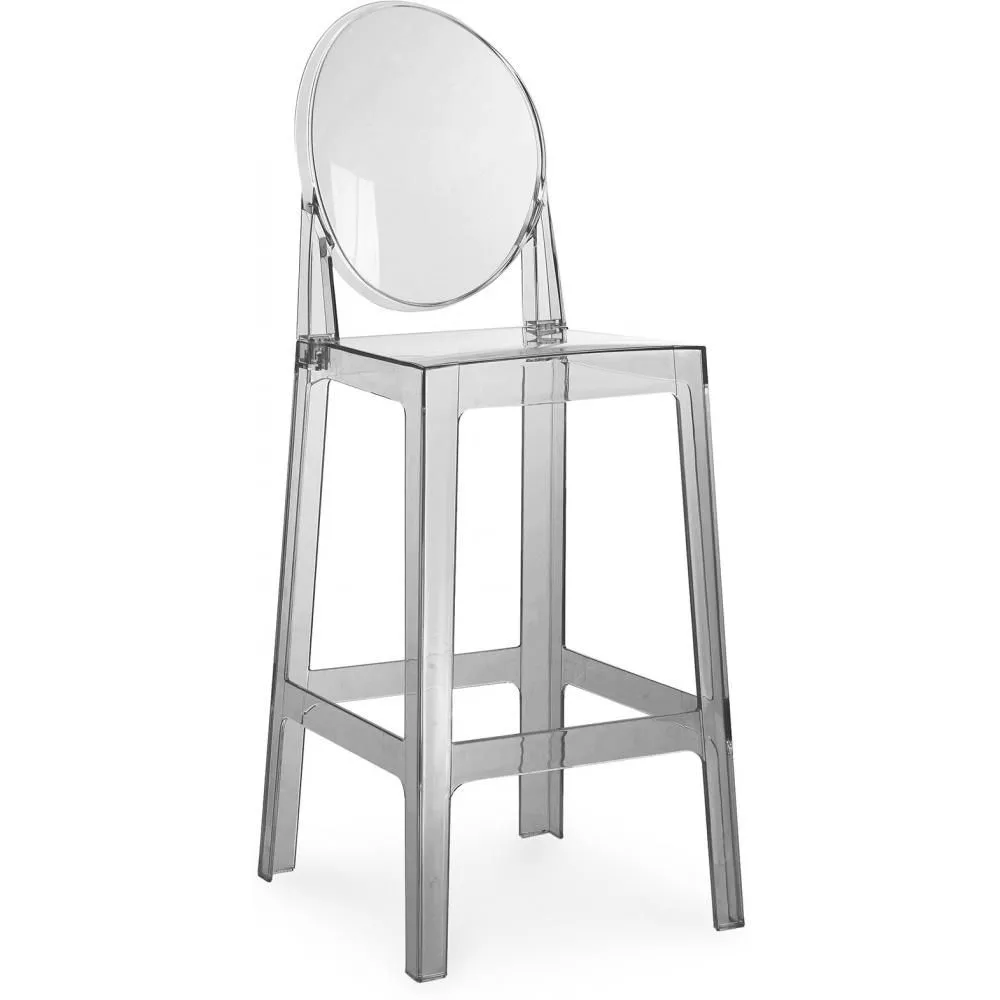 Bar Stool with Backrest - Transparent Design - 65cm - Victoria Queen image 8