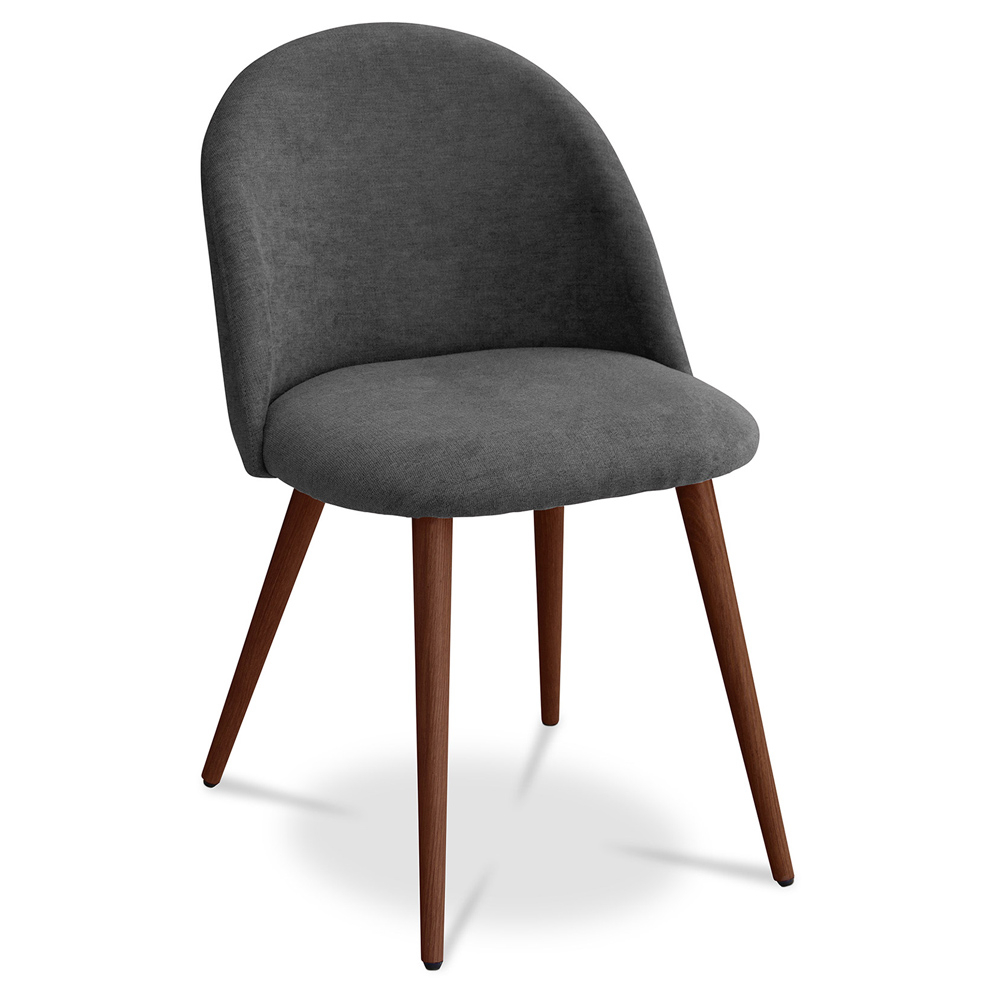  Buy Dining Chair - Upholstered in Fabric - Scandinavian Style - Evelyne Dark grey 58982 - in the EU