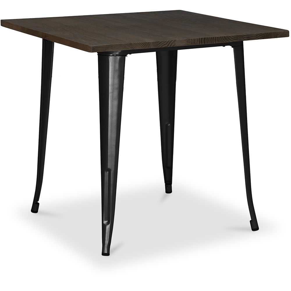  Buy Square Dining Table - Industrial Design - Wood and Metal - Stylix Black 58995 - in the EU
