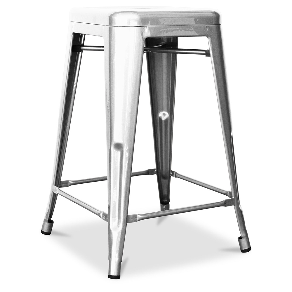  Buy Bar Stool - Industrial Design - Steel - 60cm - Stylix Chrome Silver 58998 - in the EU