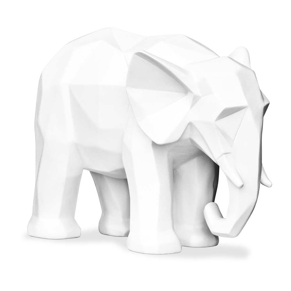  Buy Resin Elephant Geometric Figure White 59009 - in the EU