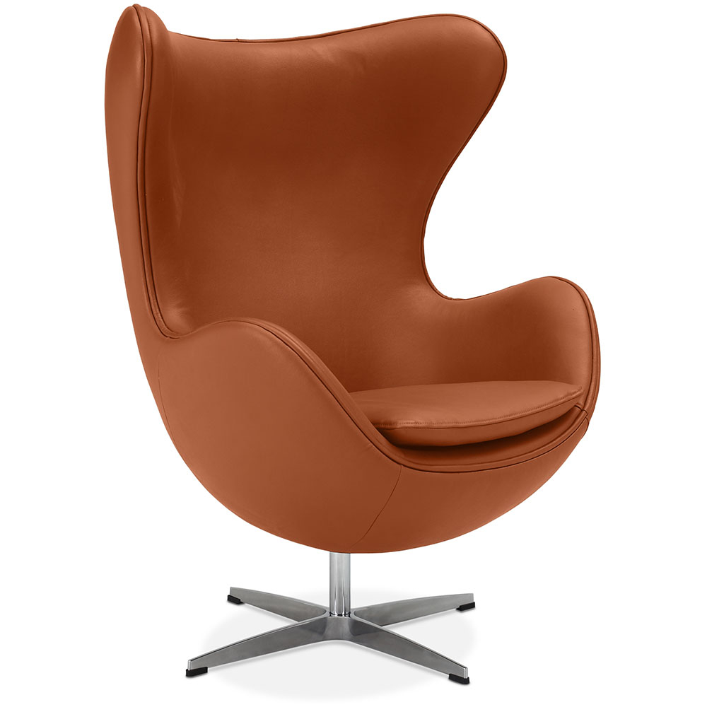  Buy Armchair with armrests - Leather upholstery - Egg-shaped design - Brave Brown 13414 - in the EU