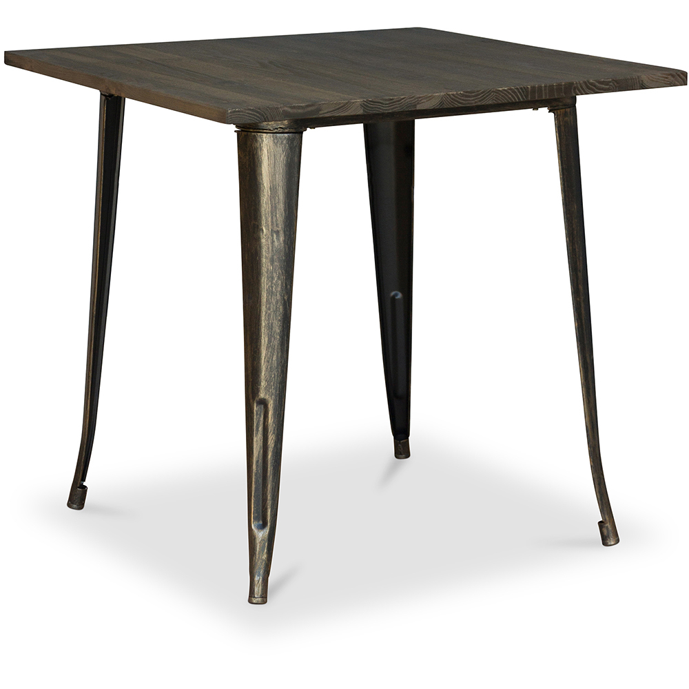  Buy Square Dining Table - Industrial Design - Wood and Metal - Stylix Metallic bronze 58995 - in the EU