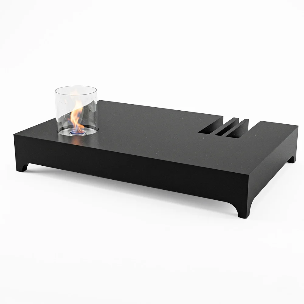 Modern Floor-Standing Ethanol Fireplace - VPF-FD89-BLACK image 8