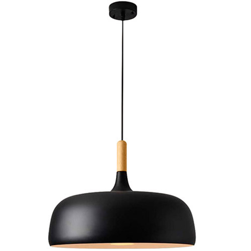  Buy Ceiling lamp in black metal and wood Black 59163 - in the EU