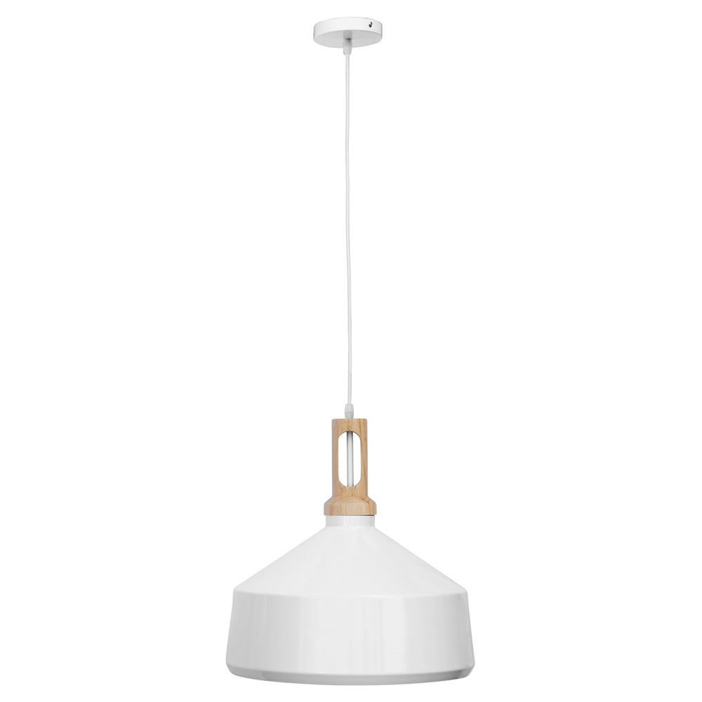  Buy White metal and wood ceiling lamp White 59164 - in the EU