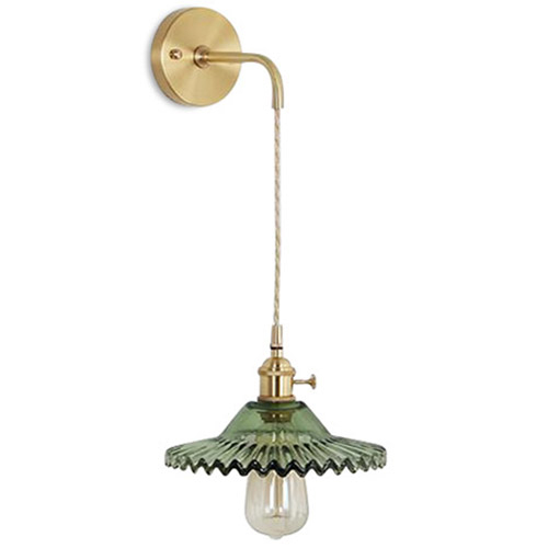  Buy Gold metal and glass wall lamp - Scarlet Green 59165 - in the EU