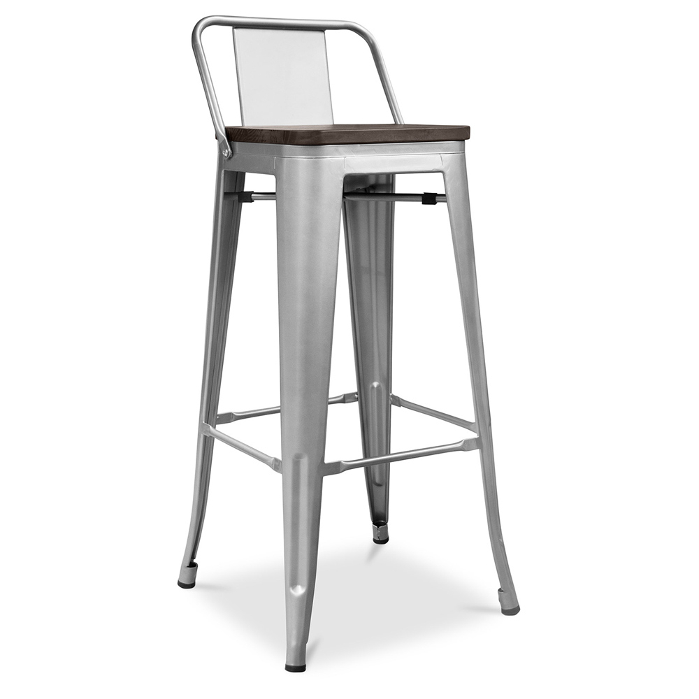  Buy Stylix stool Wooden and small backrest - 76 cm Steel 59118 - in the EU