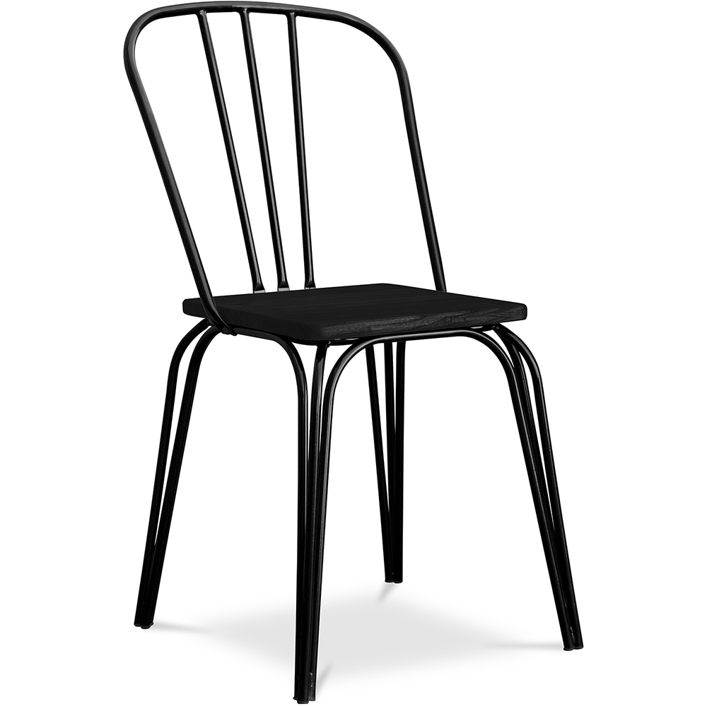  Buy Dining Chair - Industrial Style - Wood and Metal - Lillor Black 59241 - in the EU