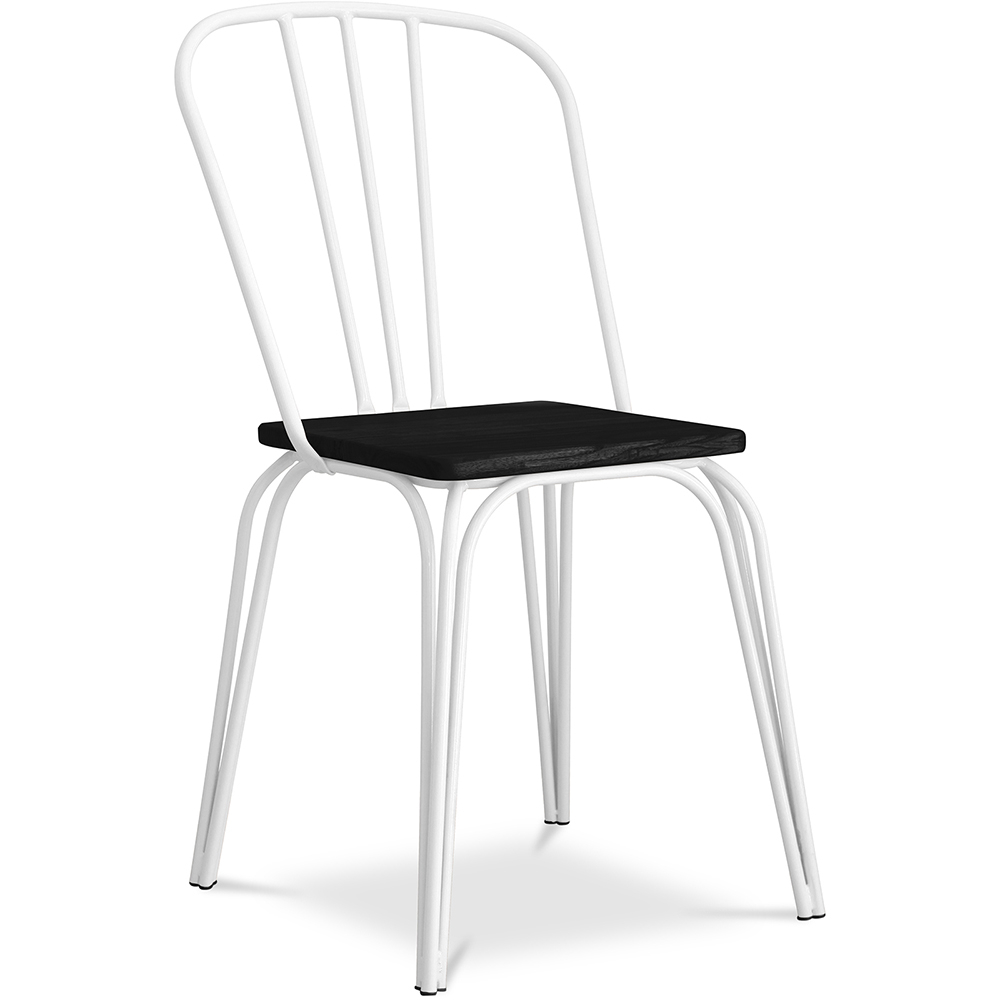  Buy Dining Chair - Industrial Style - Wood and Metal - Lillor White 59241 - in the EU
