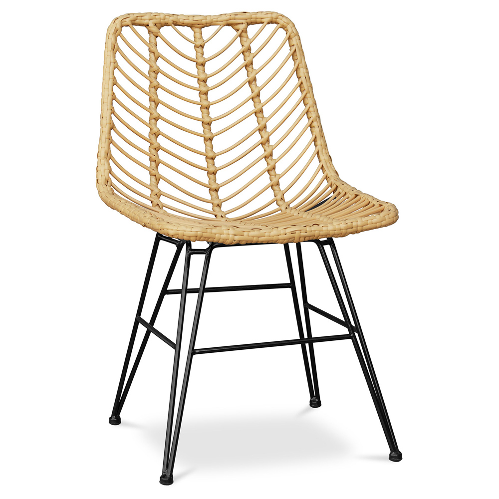  Buy Synthetic wicker dining chair  Natural wood 59254 - in the EU