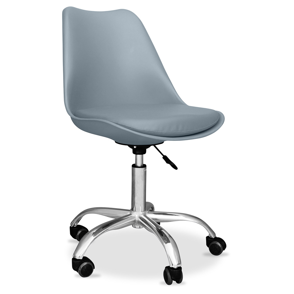  Buy Office Chair with Wheels - Swivel Desk Chair - Tulip Light grey 58487 - in the EU