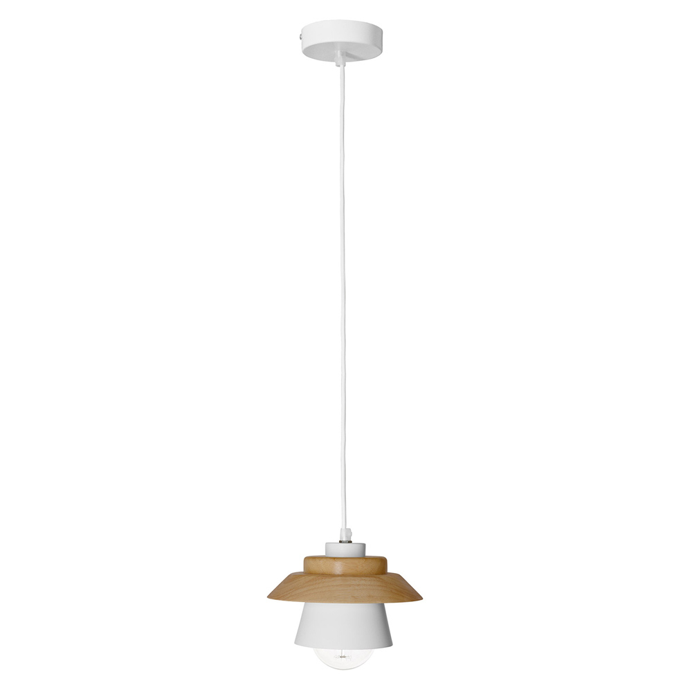  Buy Nordic pendant lamp in wood and metal - Gerd White 59247 - in the EU
