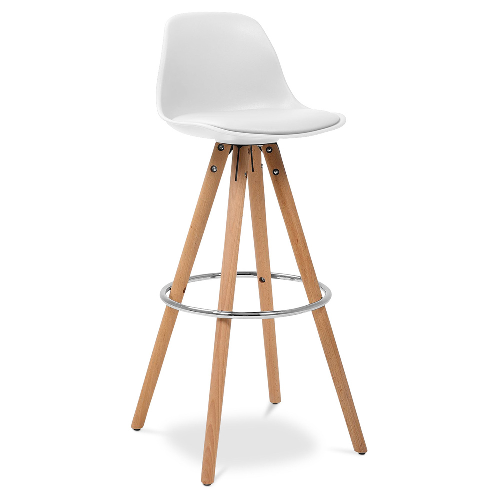  Buy Muriel Scandinavian design Bar stool with cushion - Wood White 59279 - in the EU