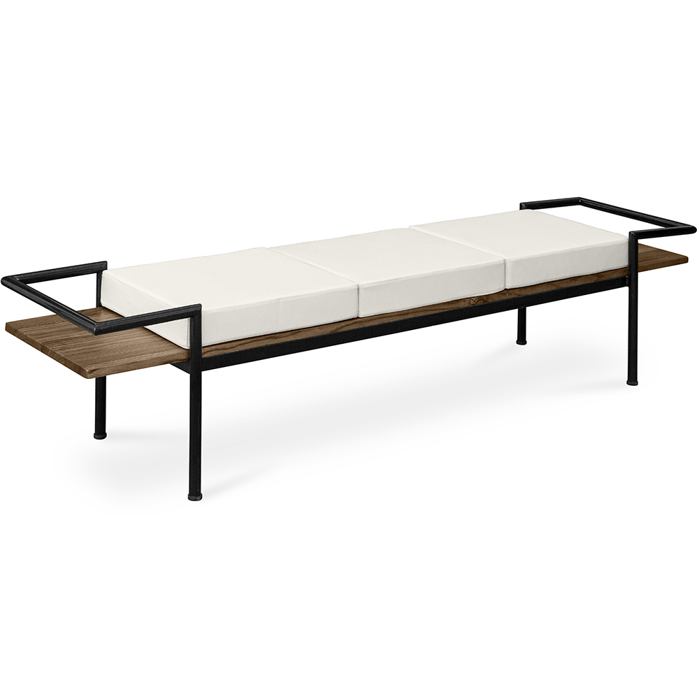  Buy Design bench with cushions - Wood - 3 seats - Lum Cream 59298 - in the EU