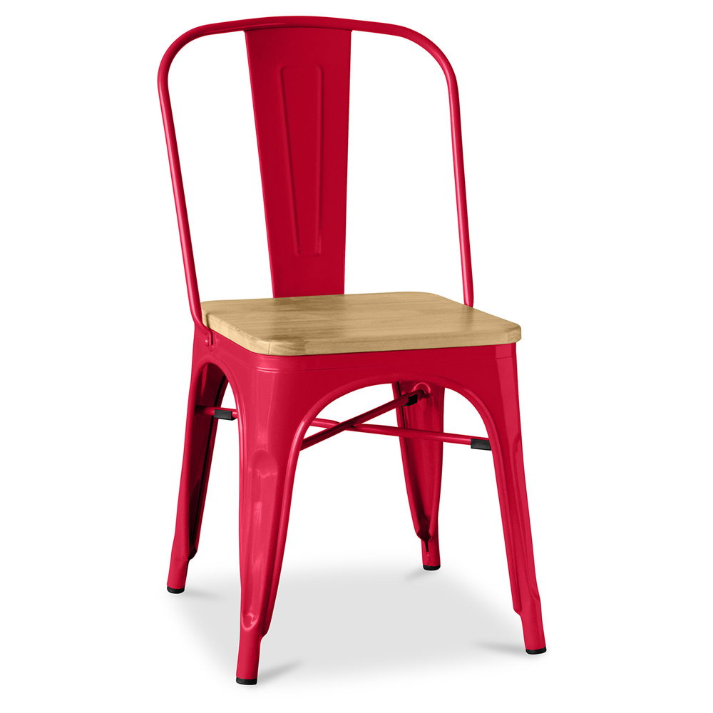  Buy Dining Chair - Industrial Design - Wood & Steel - Stylix Red 99932897 - in the EU