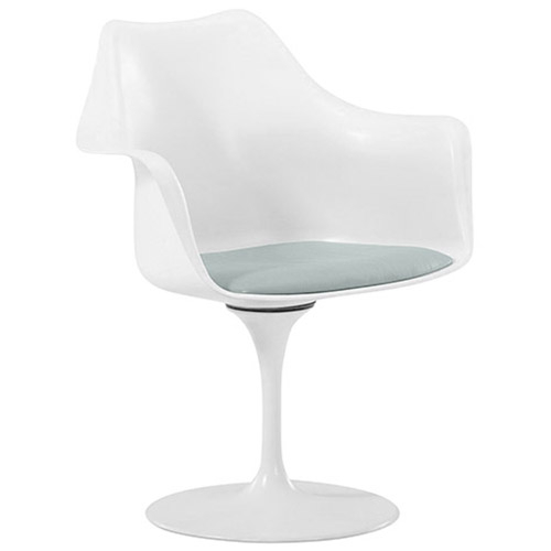  Buy Dining Chair with Armrests - White Swivel Chair -Tulipan Light grey 59259 - in the EU