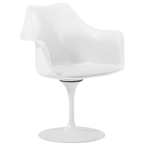  Buy Dining Chair with Armrests - White Swivel Chair -Tulipan White 59259 - in the EU