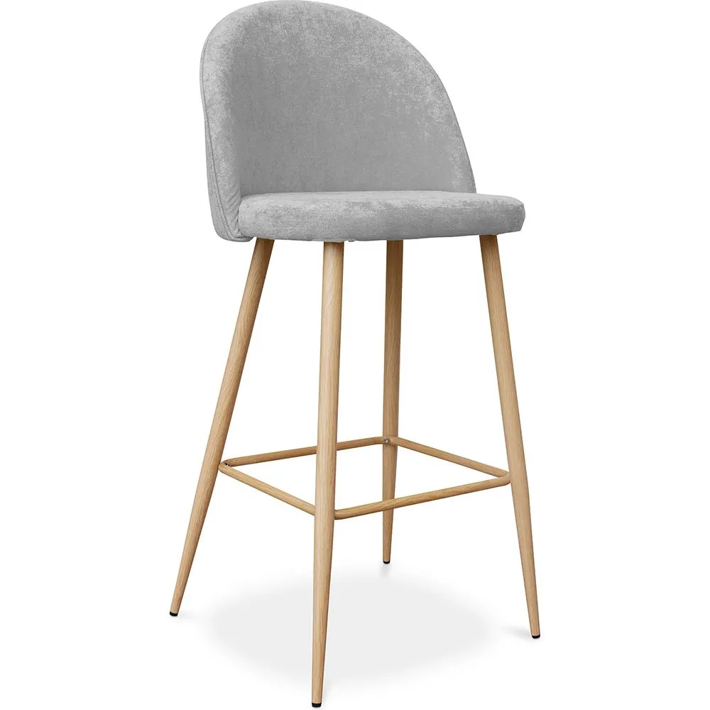 Fabric Upholstered Stool - Scandinavian Design - 76cm - Evelyne image 8