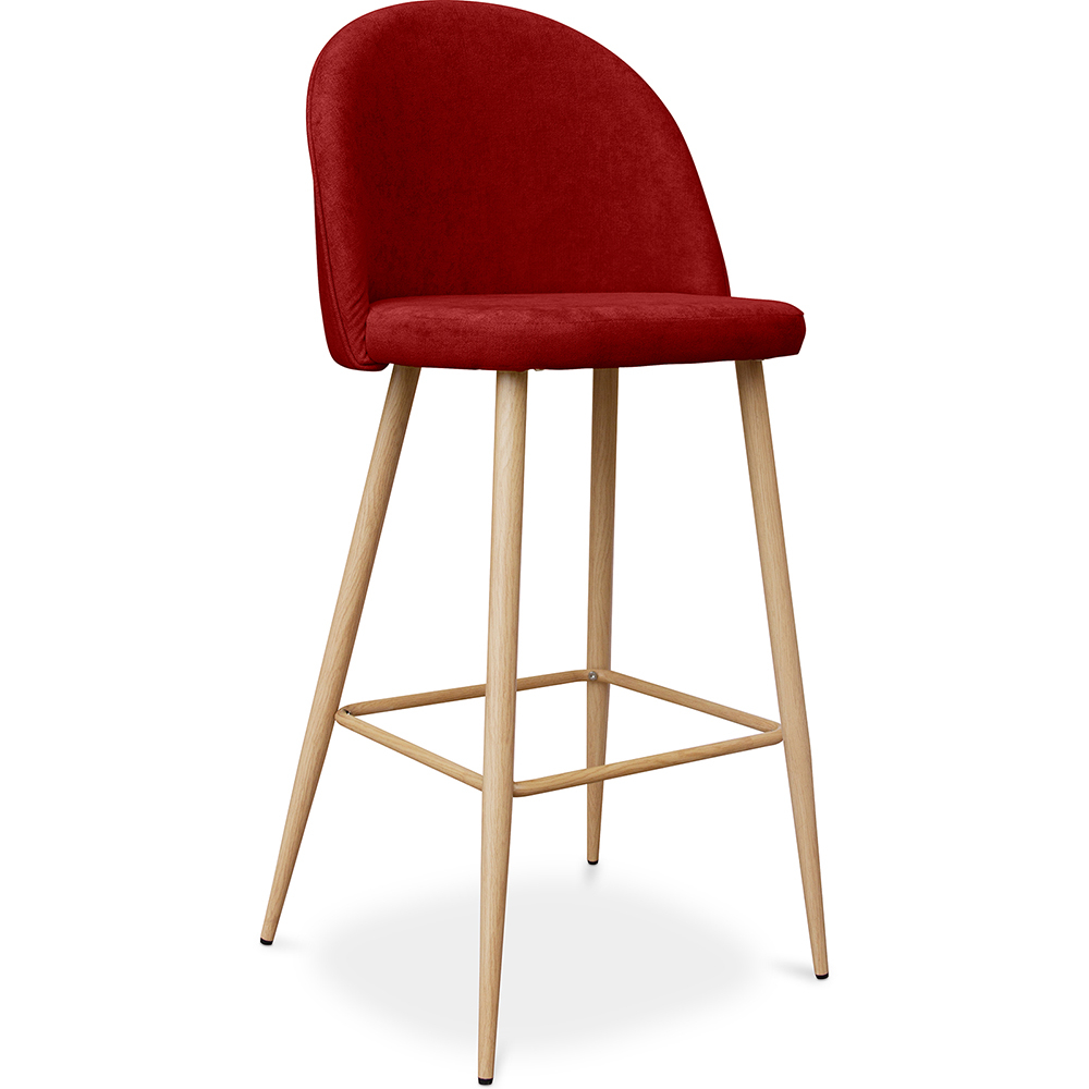  Buy Fabric Upholstered Stool - Scandinavian Design - 73cm - Evelyne Red 59356 - in the EU