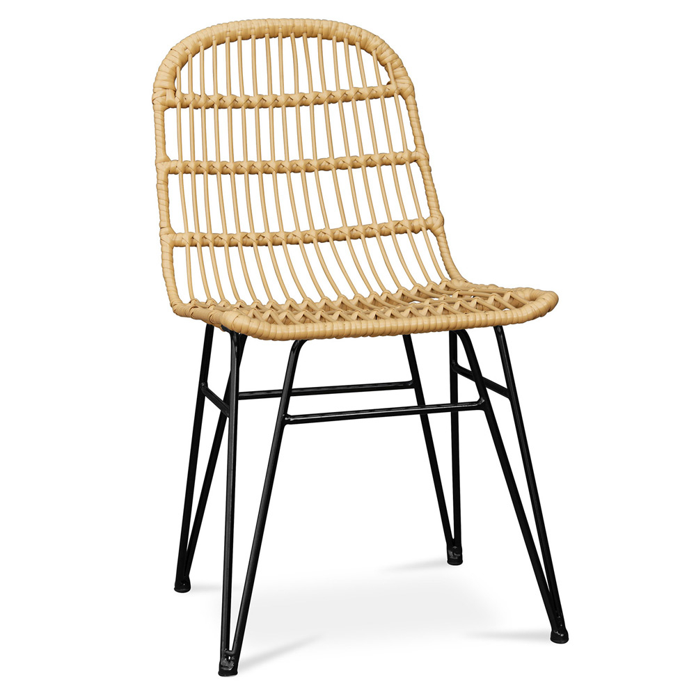  Buy Rattan Dining Chair - Boho Style - Many Yellow 59255 - in the EU