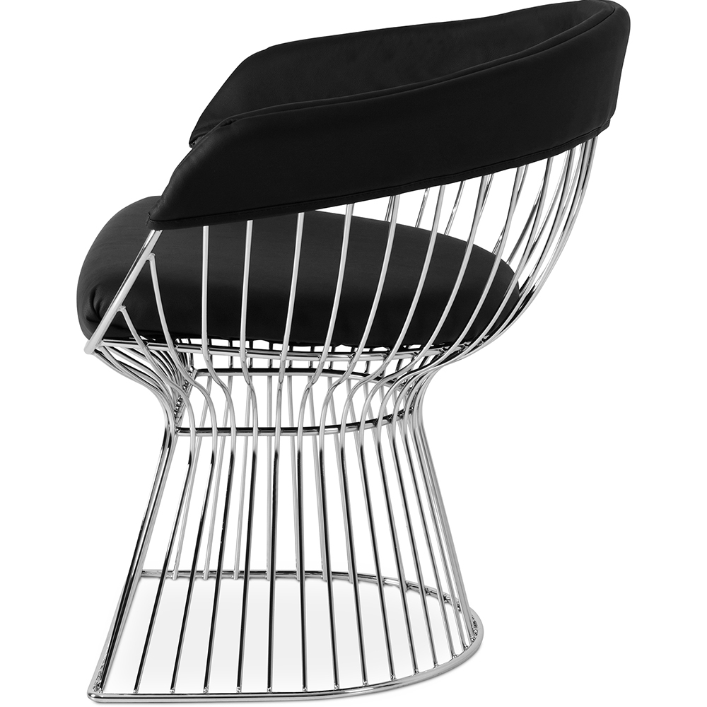 buy platner chair warren platner faux leather black 16842 in