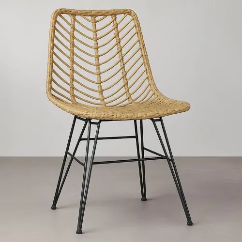 Rattan Dining Chair Boho Style Mia Privatefloor