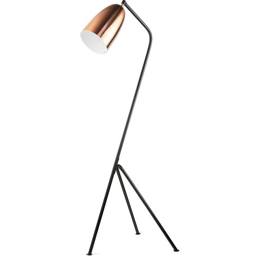 Rose gold top tripod floor lamp