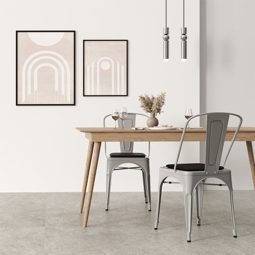 Dining Chair in Steel Industrial Design New Edition Stylix