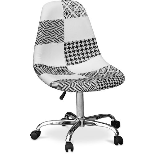 Black and white striped desk chair best sale
