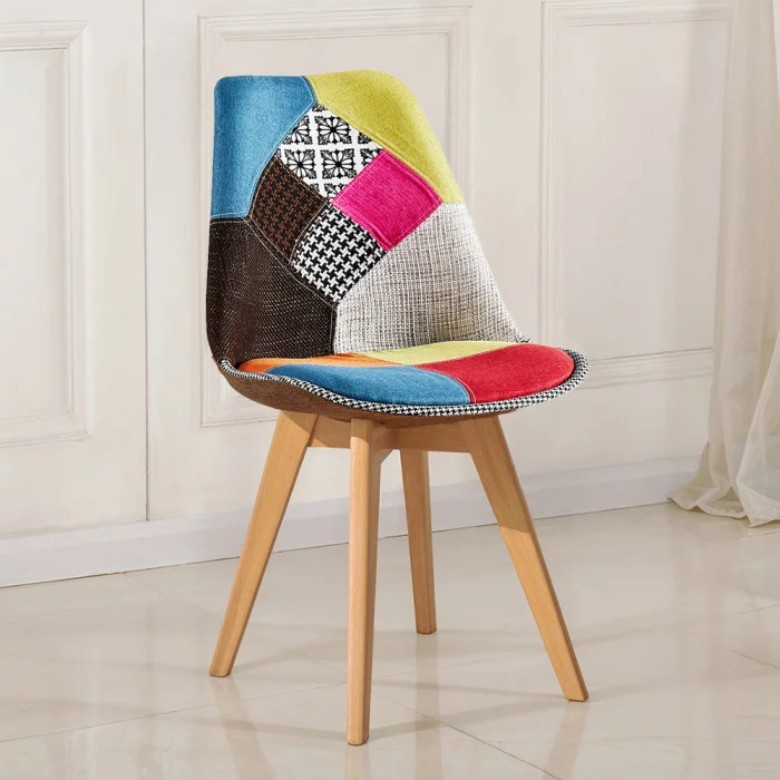 Dining Chair Upholstered in Patchwork Simona Privatefloor