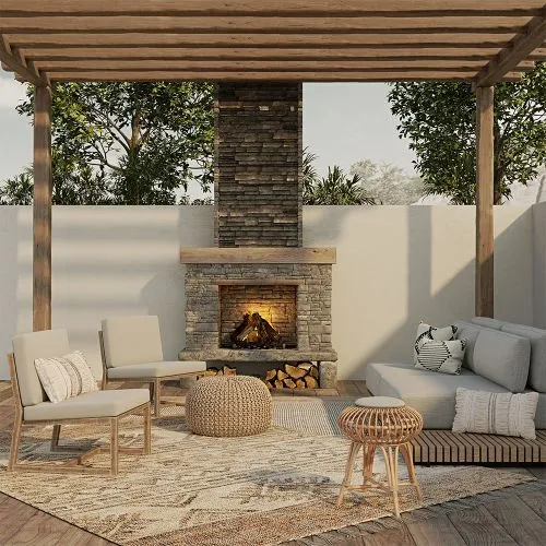 Rattan Bar Stool Boho Bali Style Lera Privatefloor