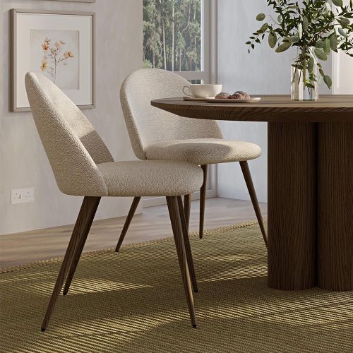 Scandi upholstered clearance dining chairs
