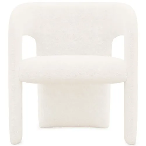 Upholstered Dining Chair White Boucle Ashley Privatefloor