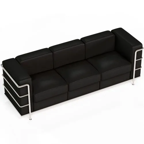 3-Seater Sofa Upholstered in Vegan Leather Lecur Privatefloor