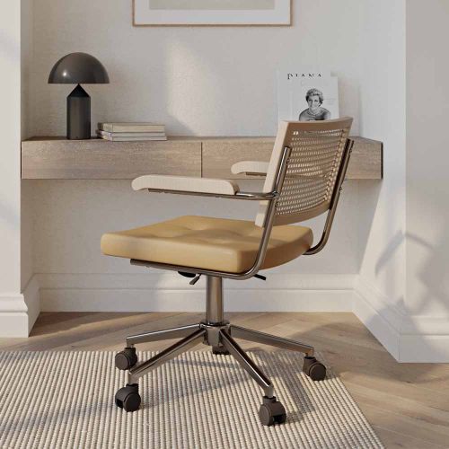 Rattan swivel hotsell desk chair