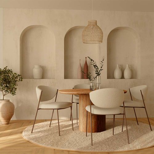 White cloth dining online room chairs