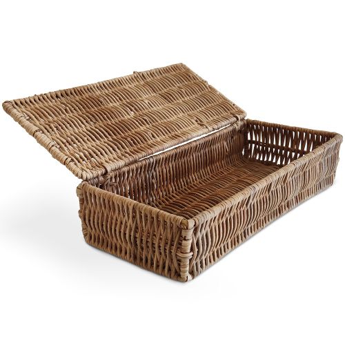 Rattan Basket with Lid - 26x10CM - Lung | Privatefloor Rattan Basket with Lid - 26x10CM - Lung | Privatefloor