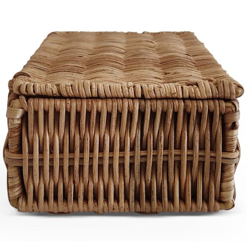 Rattan Basket with Lid - 26x10CM - Lung | Privatefloor Rattan Basket with Lid - 26x10CM - Lung | Privatefloor