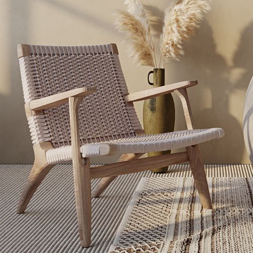 Wooden hot sale boho chair